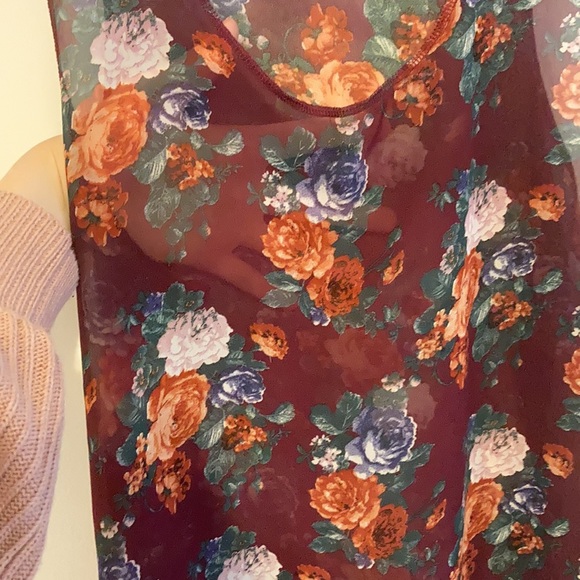 Sheer Floral Tank - Picture 2 of 3